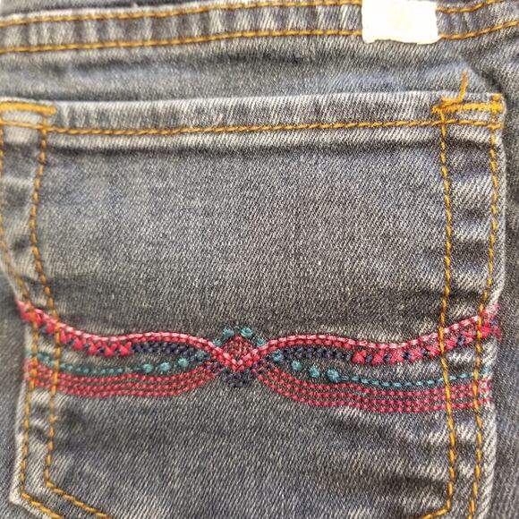 Lucky Brand Zoe Skinny Stretch Jeans Boho Embroidered Mid Rise Girl's Size 14 - Picture 9 of 11